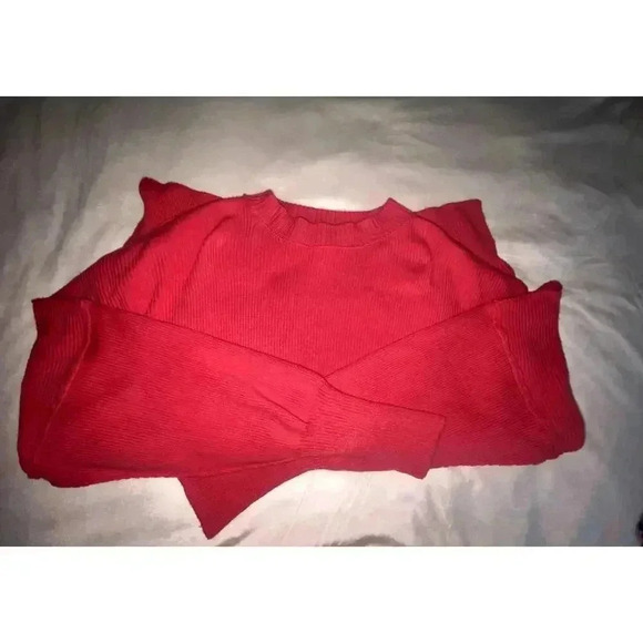 NWOT By Together Womens Pink Balloon Sleeve Oversized Crewneck Pullover Sweater - Picture 4 of 11